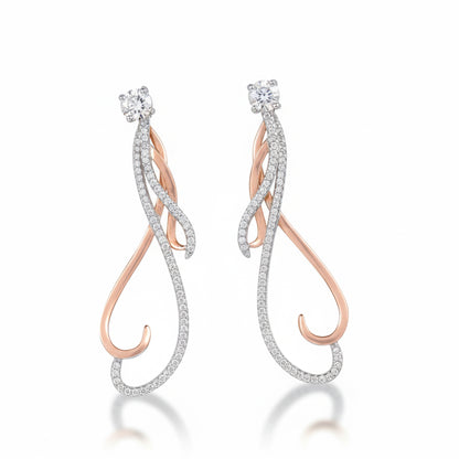 Infinity Twist Crystal Drop Earrings