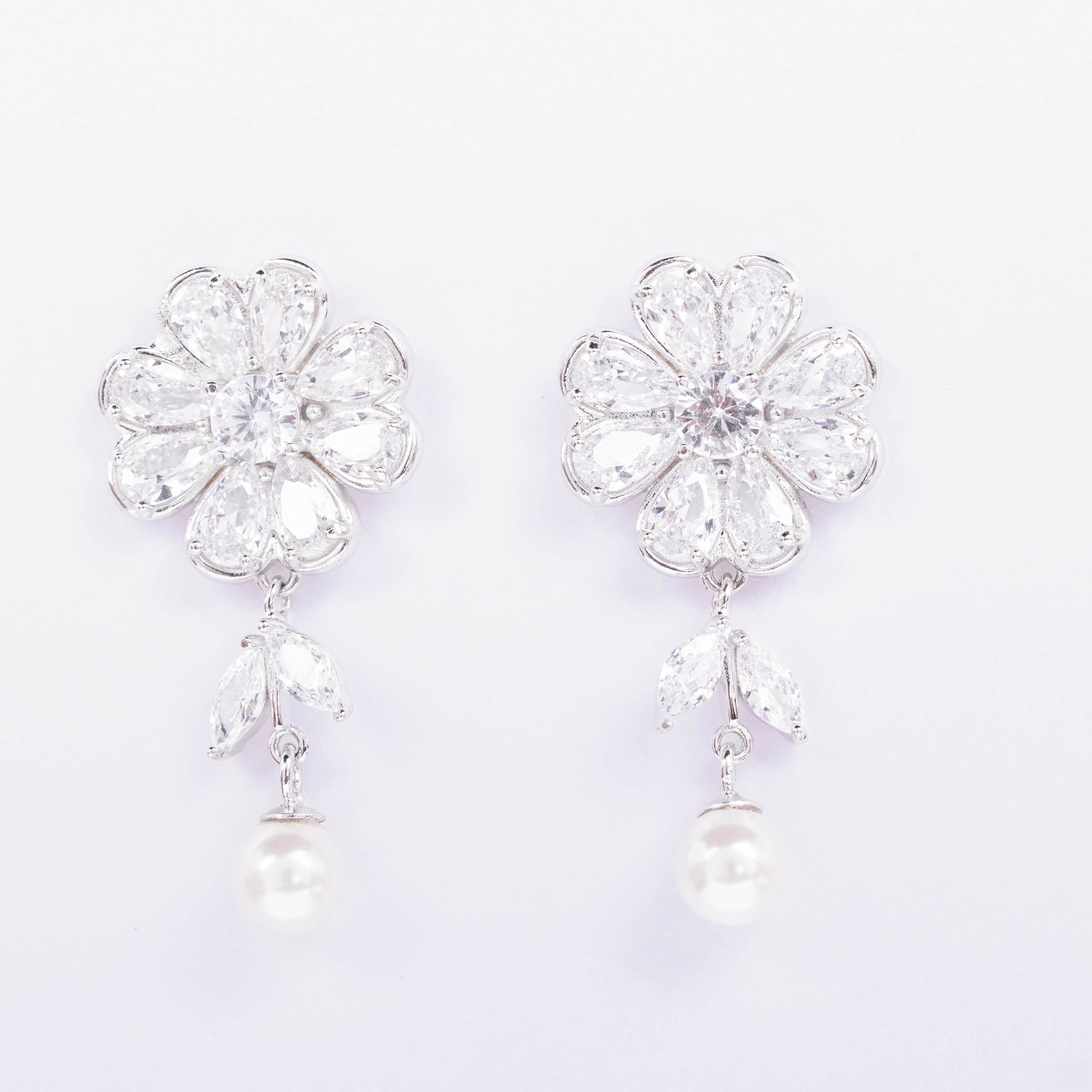 Floral Grace Drop Earrings