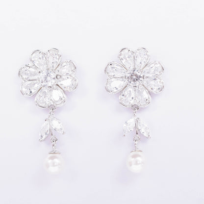 Floral Grace Drop Earrings