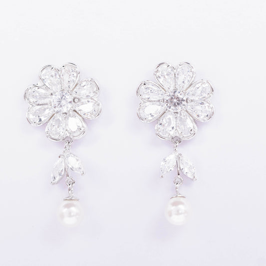 Floral Grace Drop Earrings