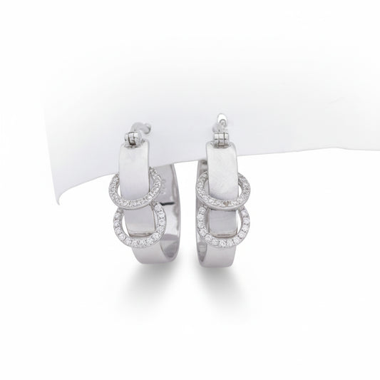 Accent Charm Hoop Earrings