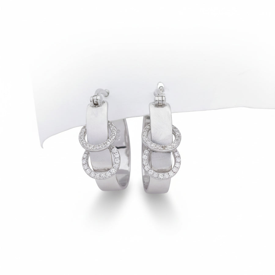 Accent Charm Hoop Earrings