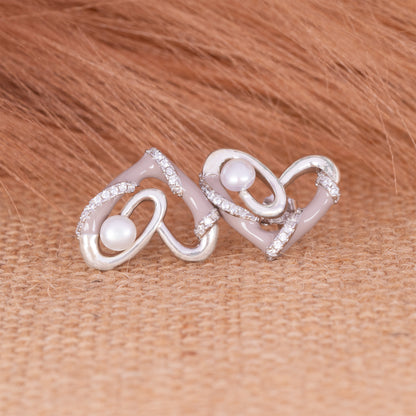 Wave Pearl Earrings