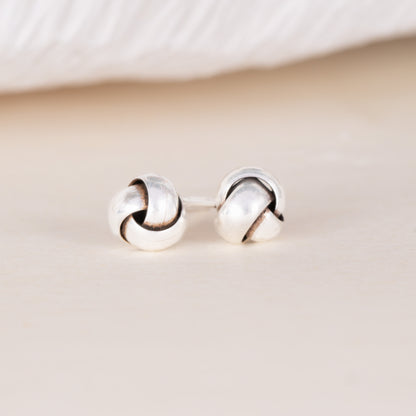 Silver Bell Stud Earrings