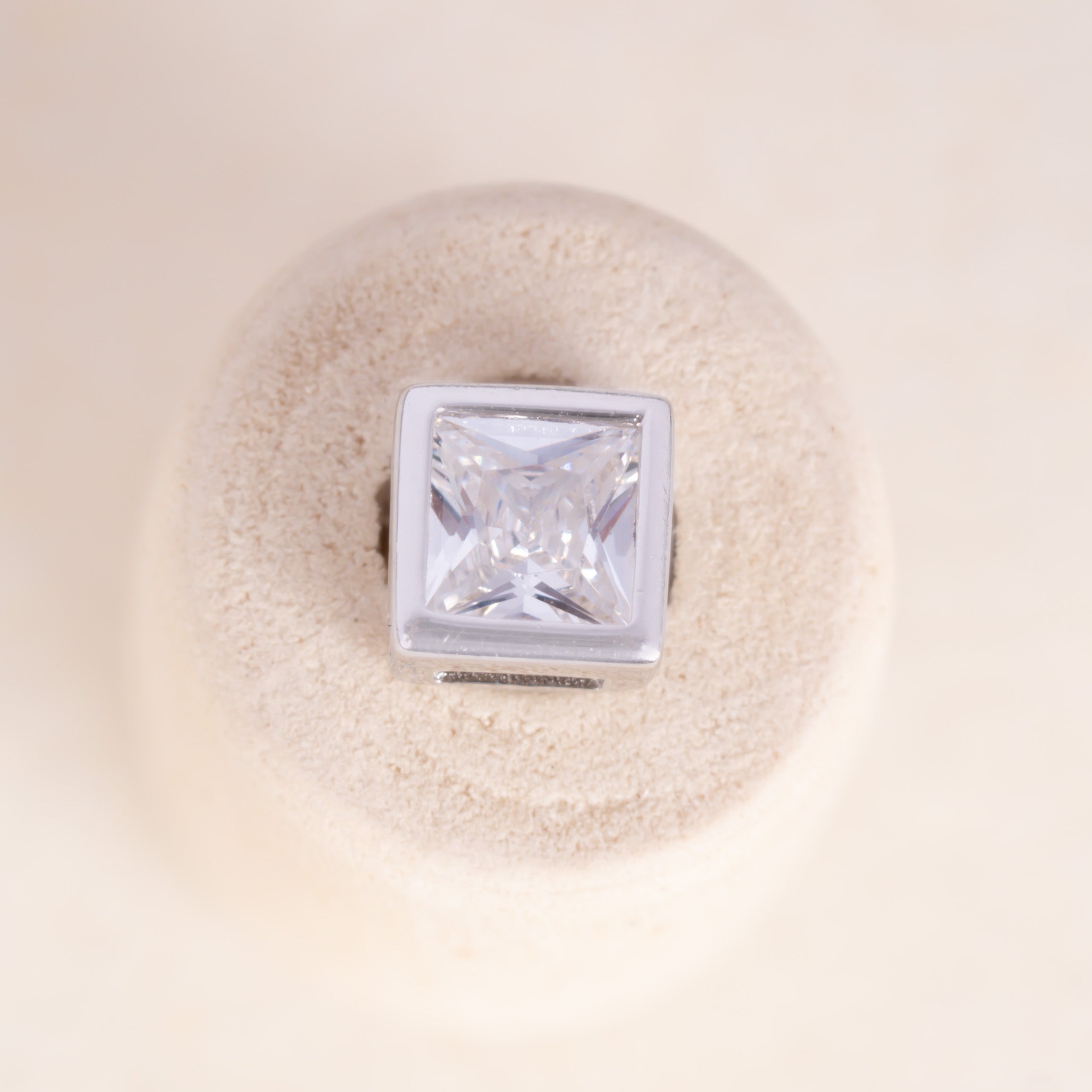 Minimalist White Stone Stud Earrings