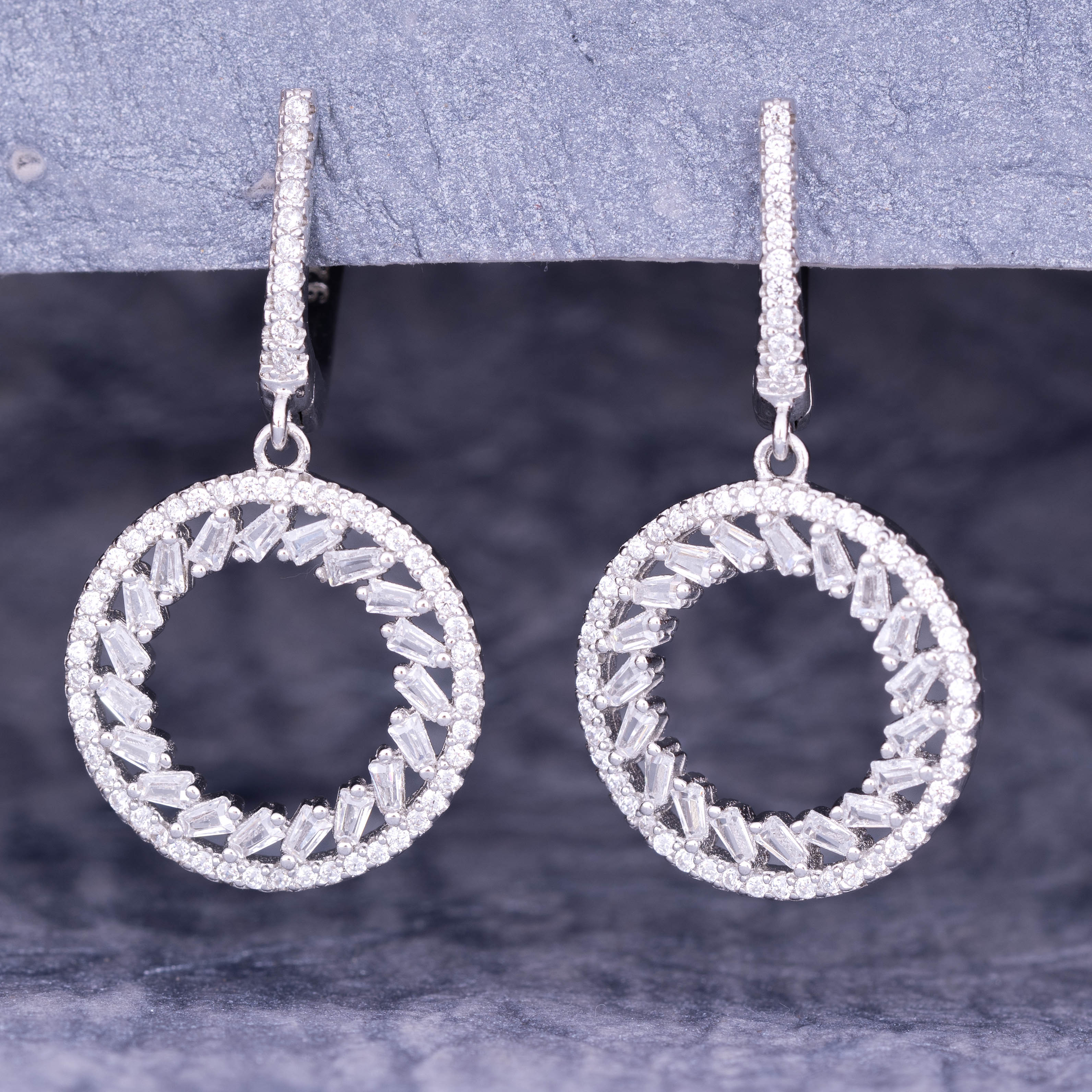 Circle of Light Drop Earrings