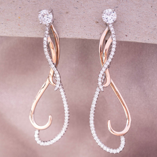Infinity Twist Crystal Drop Earrings
