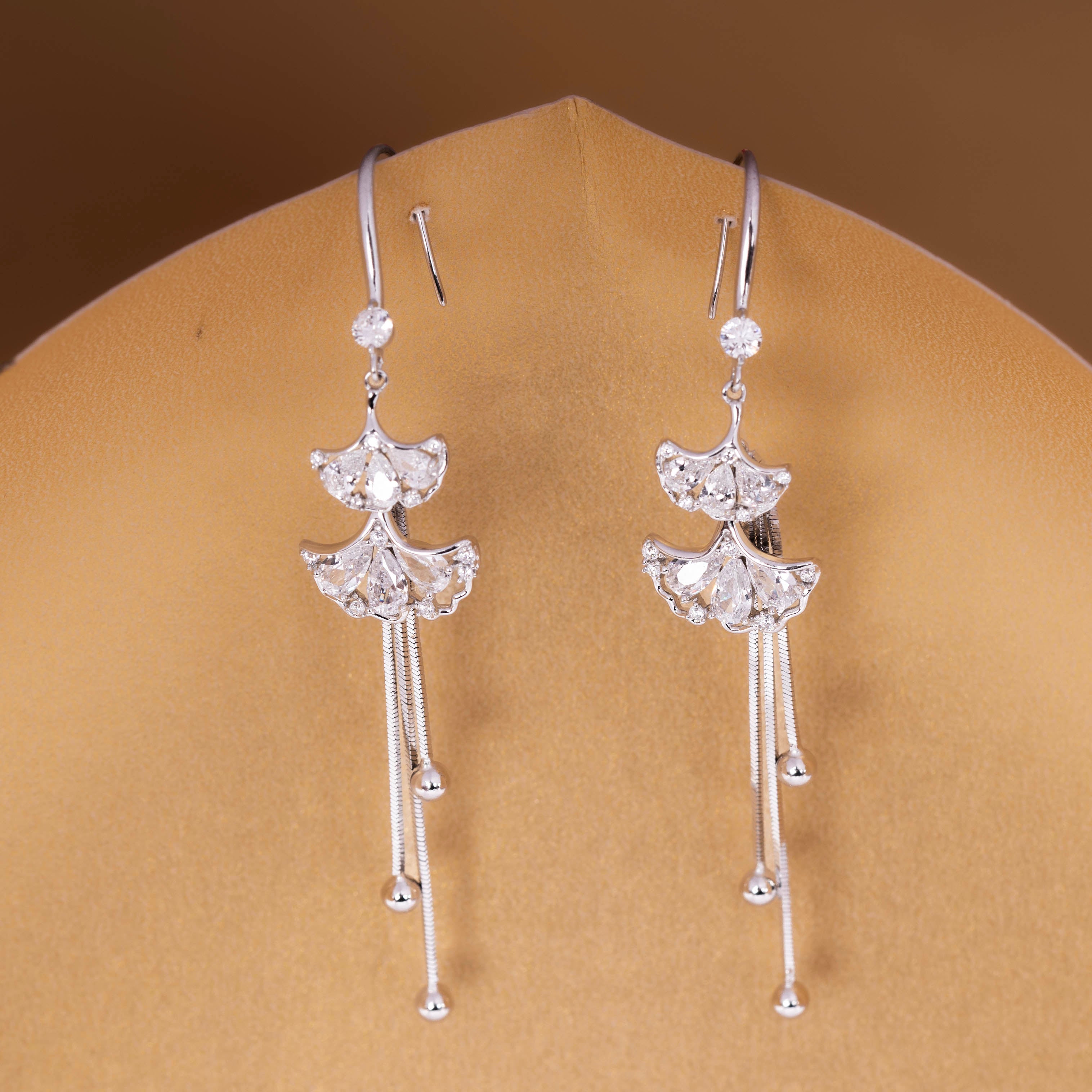 Crystal Fanfall Drop Earrings