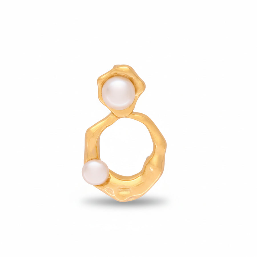 925 Silver Organic Pearl Orbit Pendant
