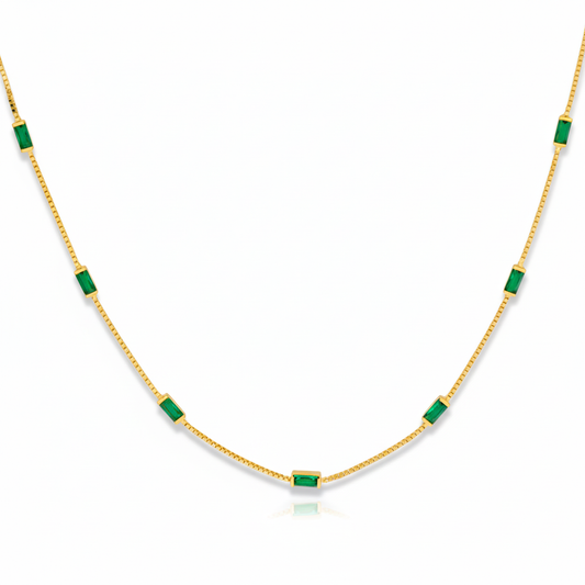 Minimalist Rectangle Stone Necklace
