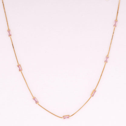 Minimalist Rectangle Stone Necklace