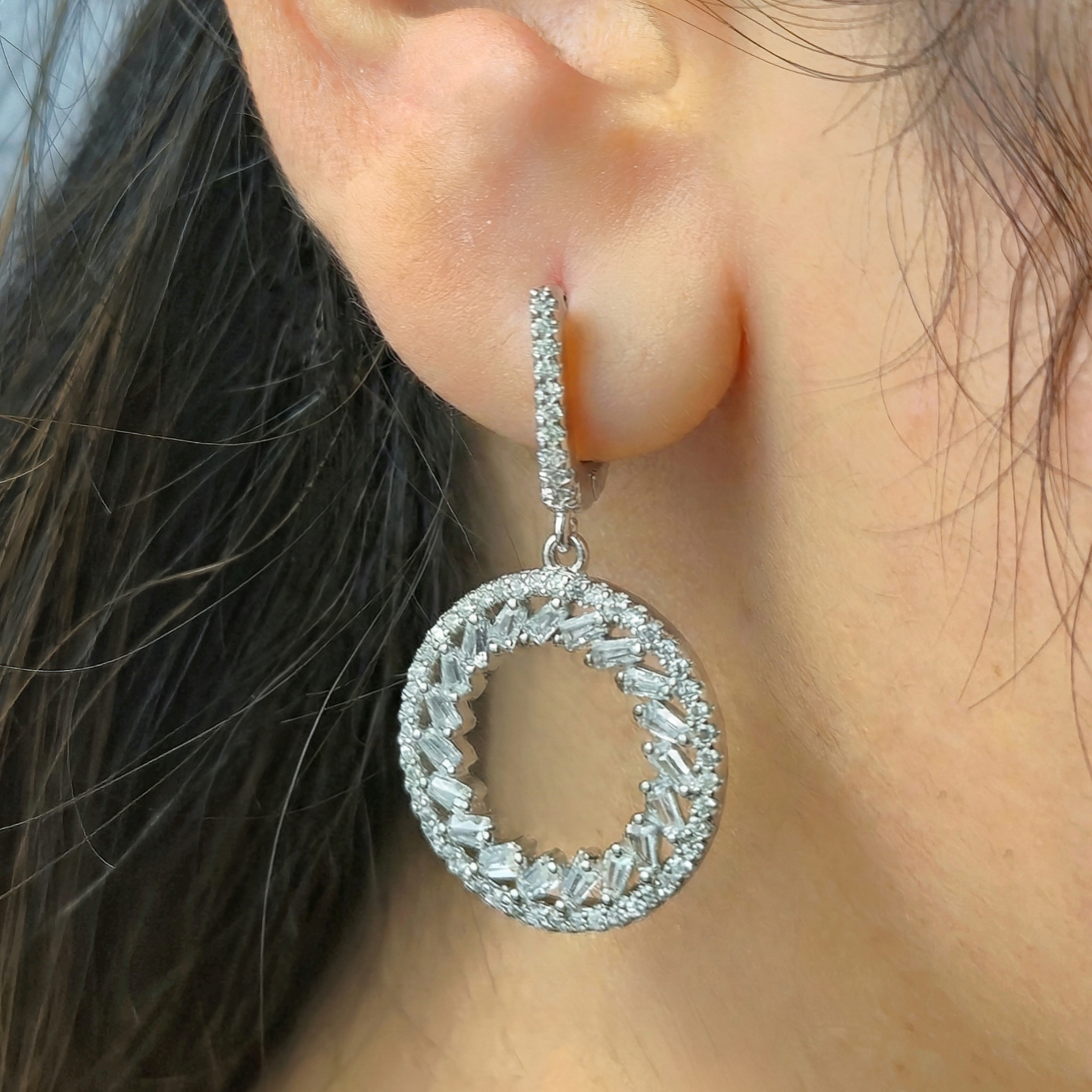 Circle of Light Drop Earrings