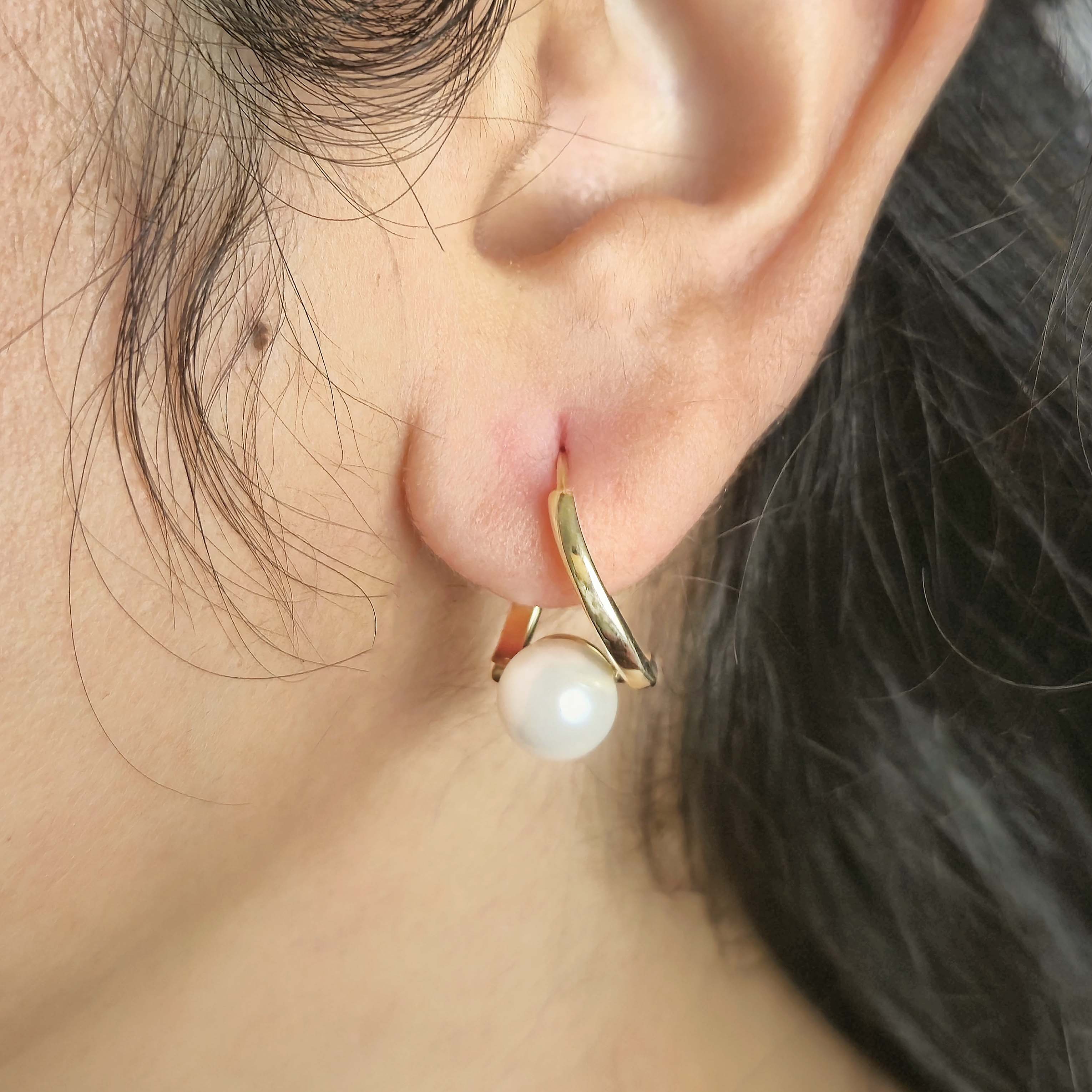 Pearl Hoop Earrings