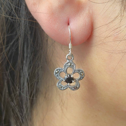 Antique Floral Dangle Earrings