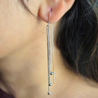 Silver Threader Earrings