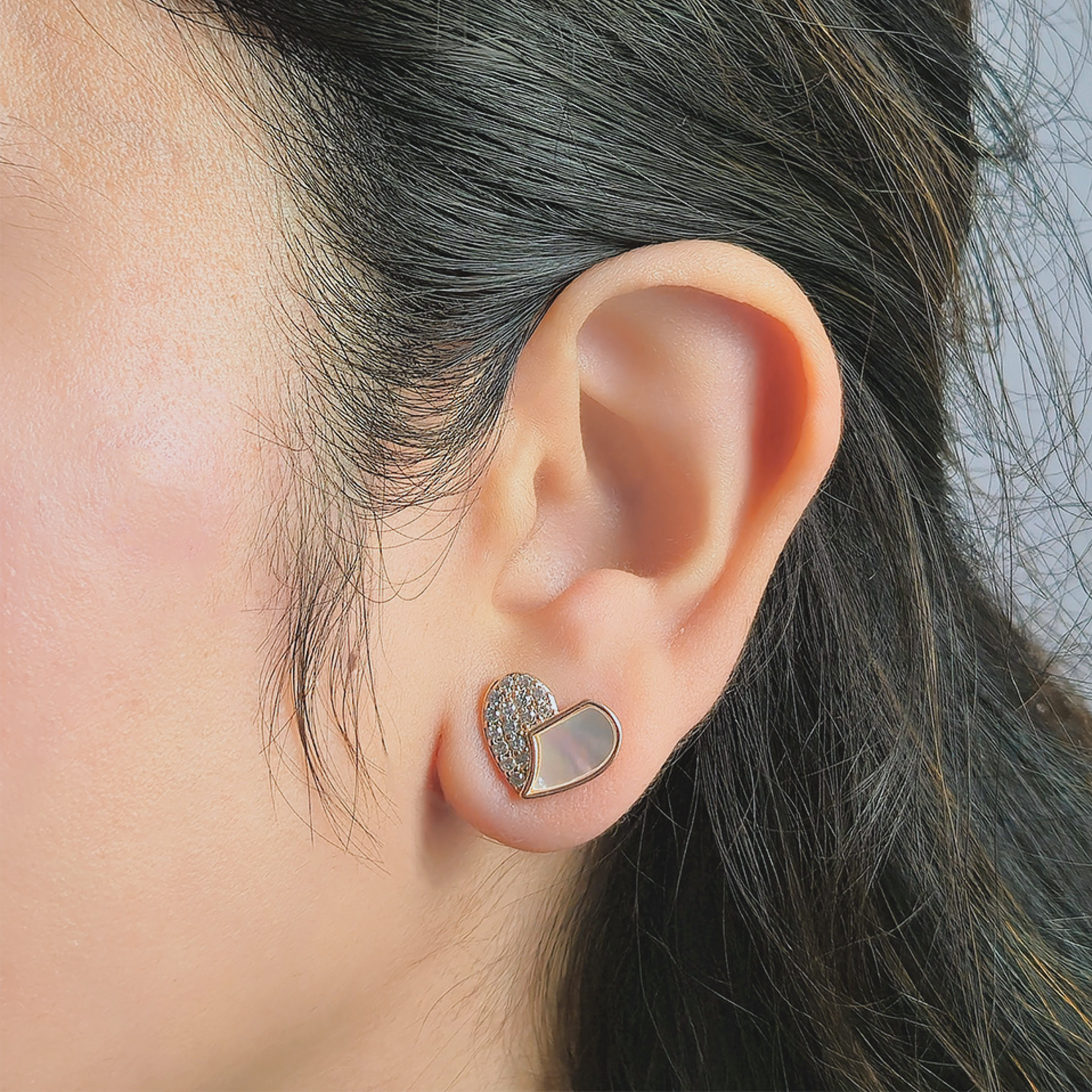 Broken Heart Stud Earrings