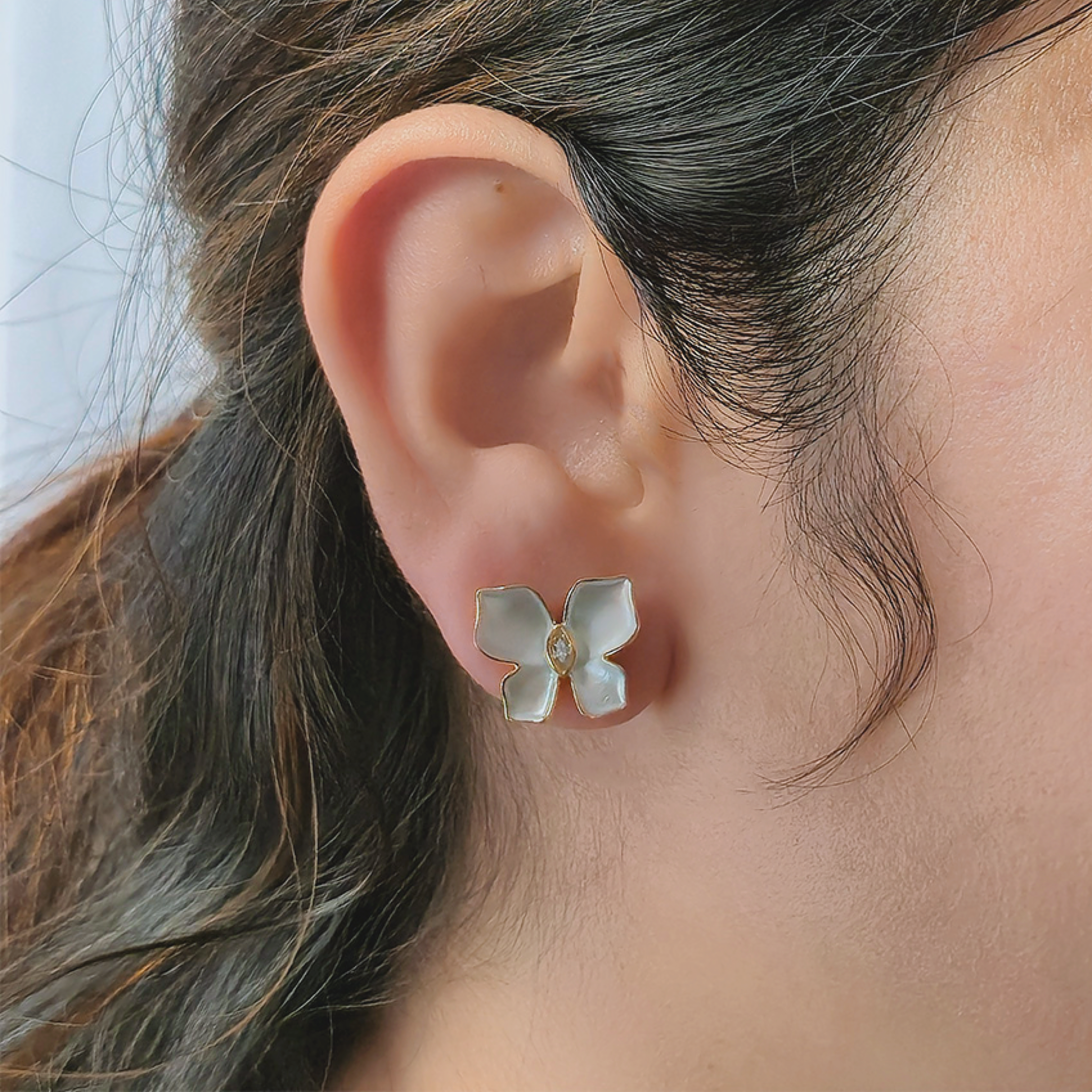 Elegant Pearl Petal Earrings