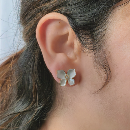Elegant Pearl Petal Earrings