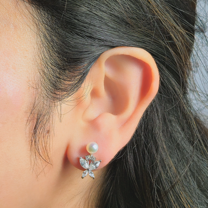 Crystal Pearl Drop Earrings