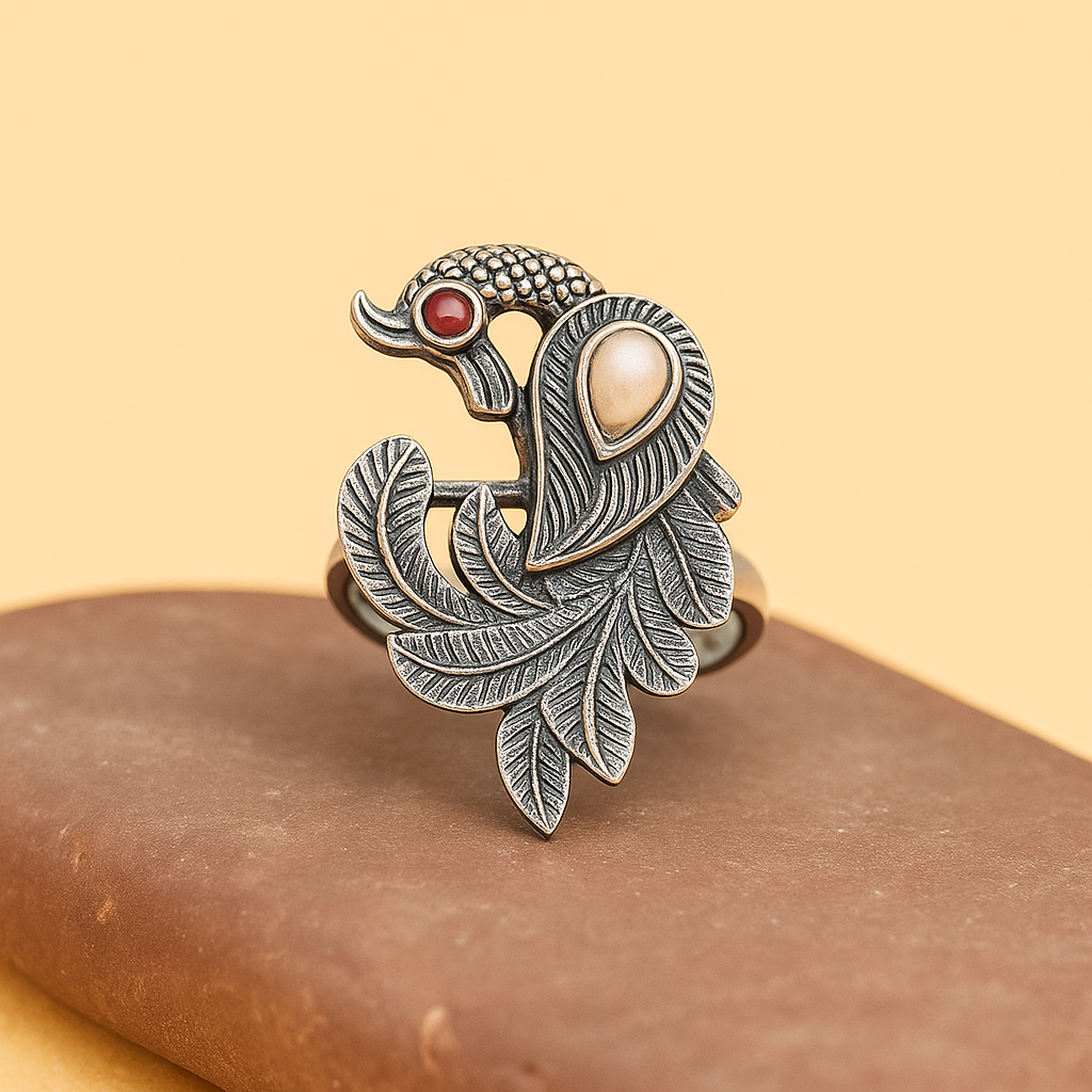 Flying Peacock Ring