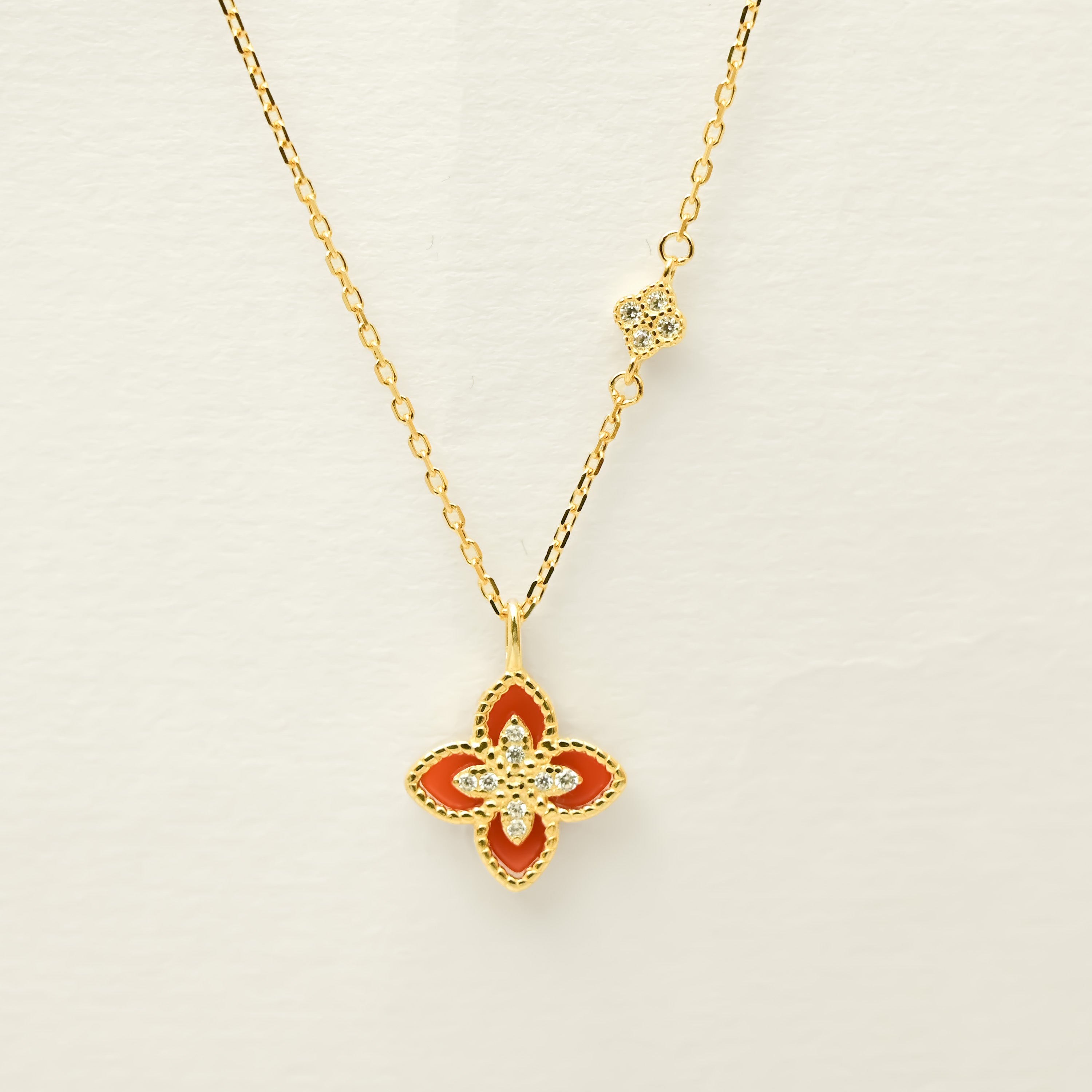 Royal Ruby Bloom Necklace