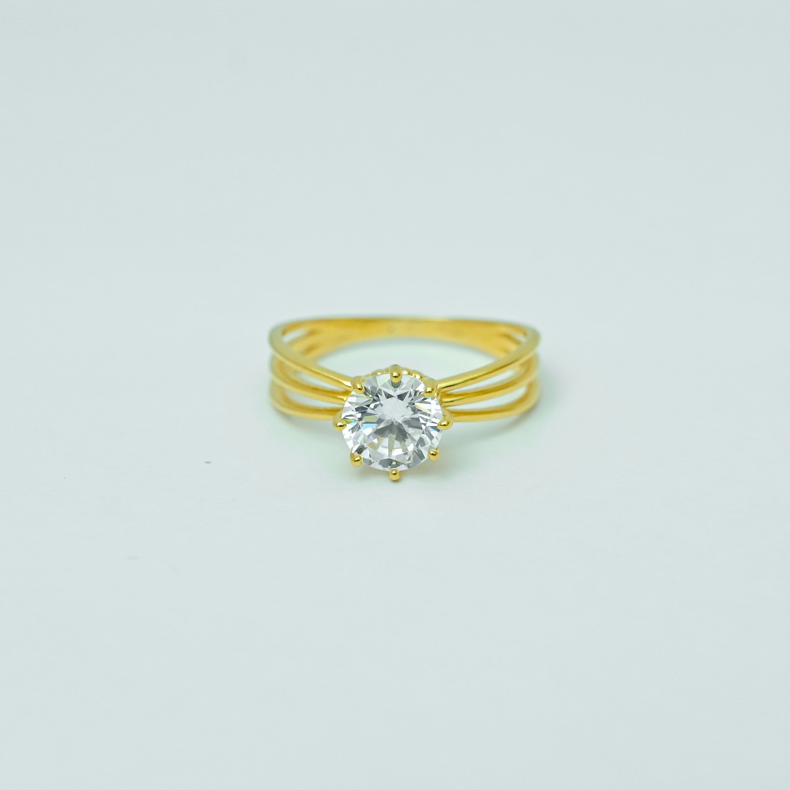 Silver Crown Ring - Gold Plated