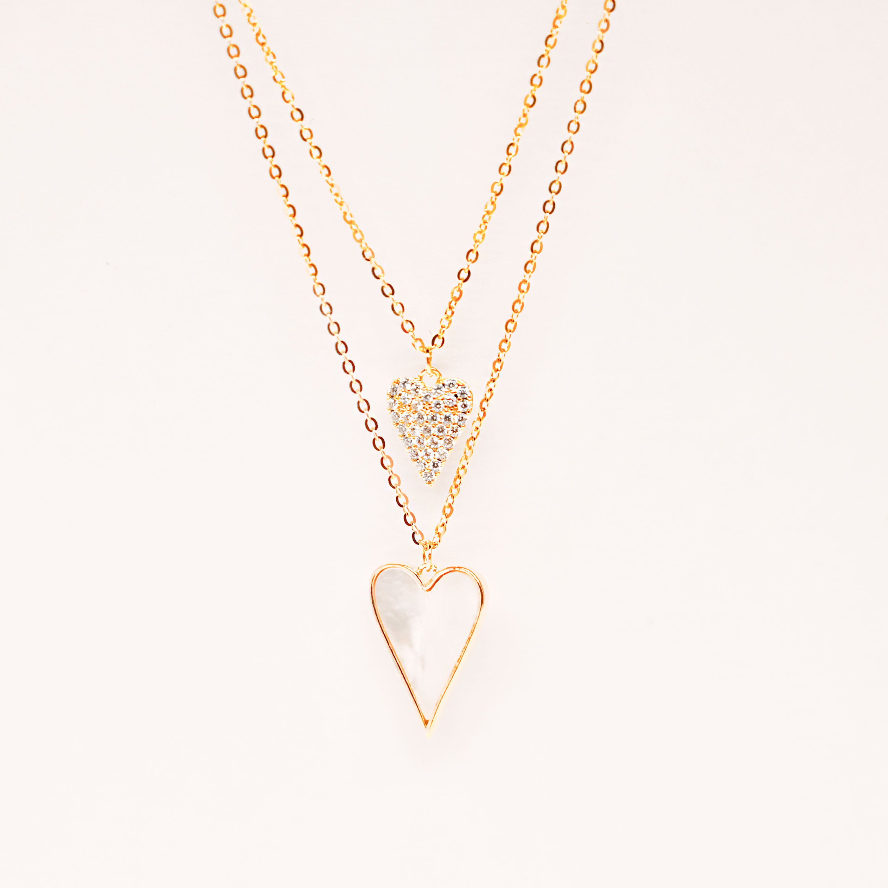 Twin Heart Sparkle Necklace