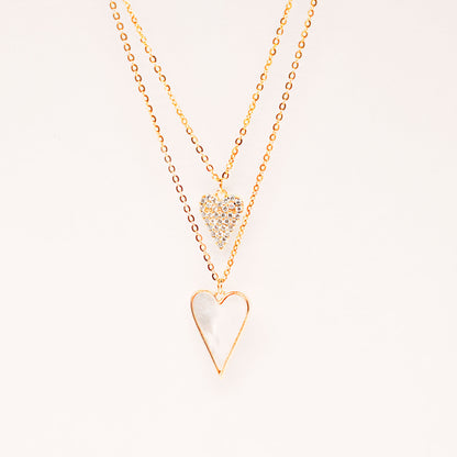 Twin Heart Sparkle Necklace
