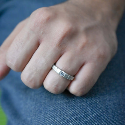 Texture Design Stone Ring