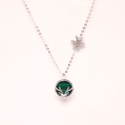 Midnight Deer Charm Necklace