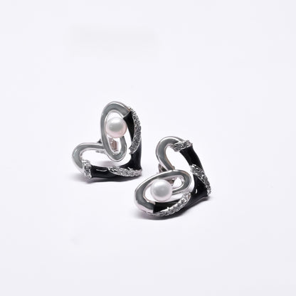 Wave Pearl Earrings