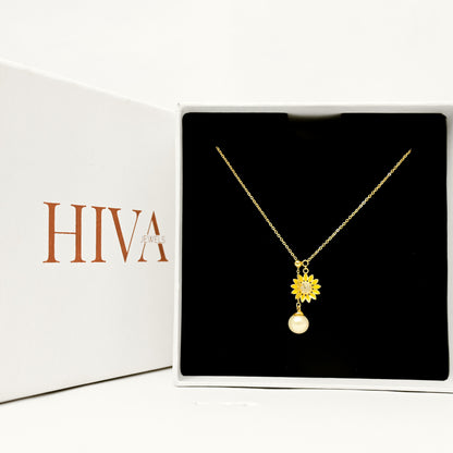 Sunflower Pearl Necklace