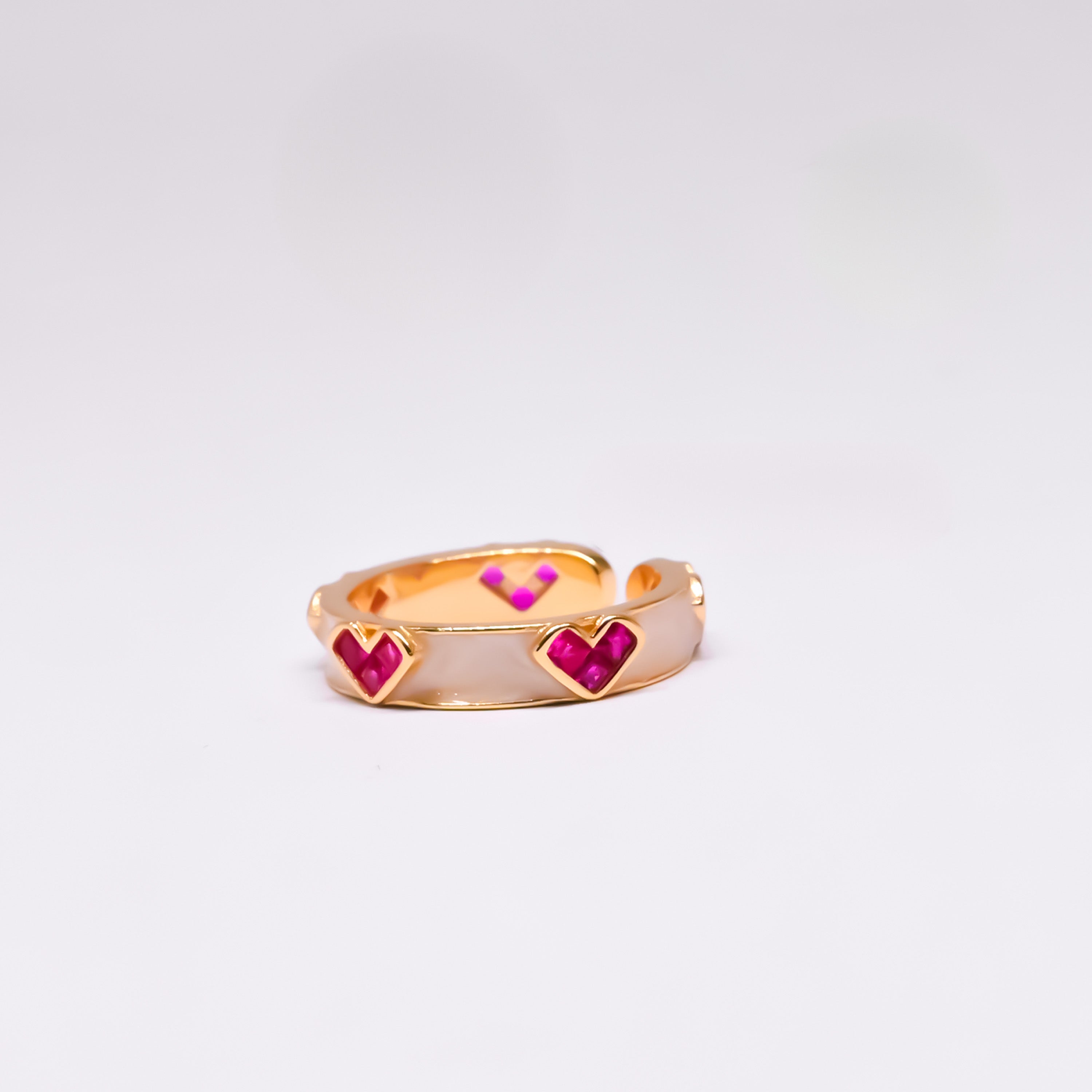 Golden Love Bar Ring