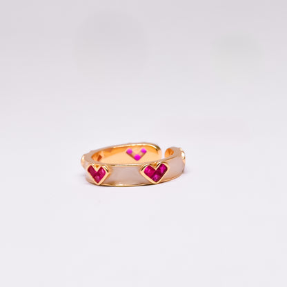 Golden Love Bar Ring