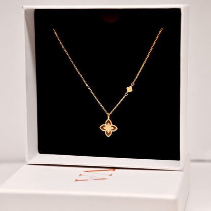 Royal Ruby Bloom Necklace