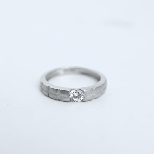 Texture Design Stone Ring