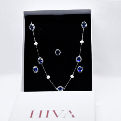 Royal Pearl Necklace With Earrings & Ring