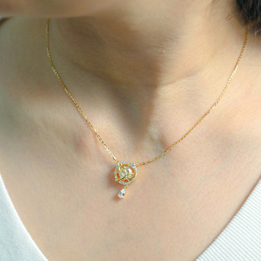 Blossom Halo Necklace - Gold Plated
