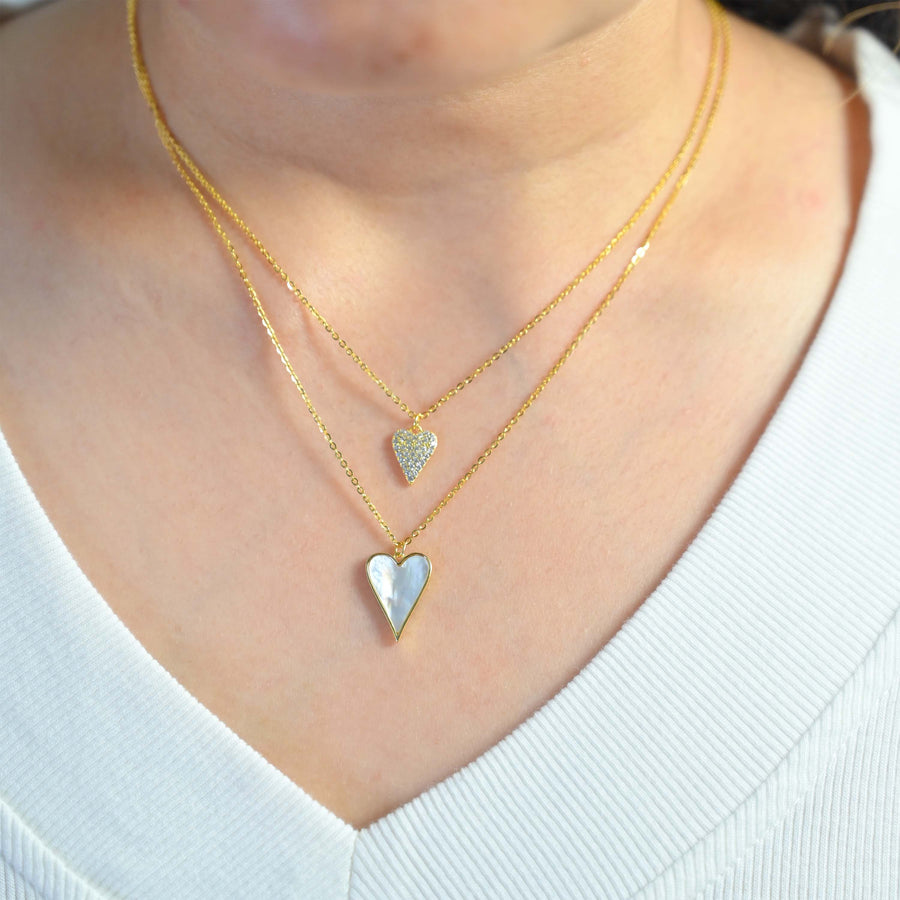 Twin Heart Sparkle Necklace