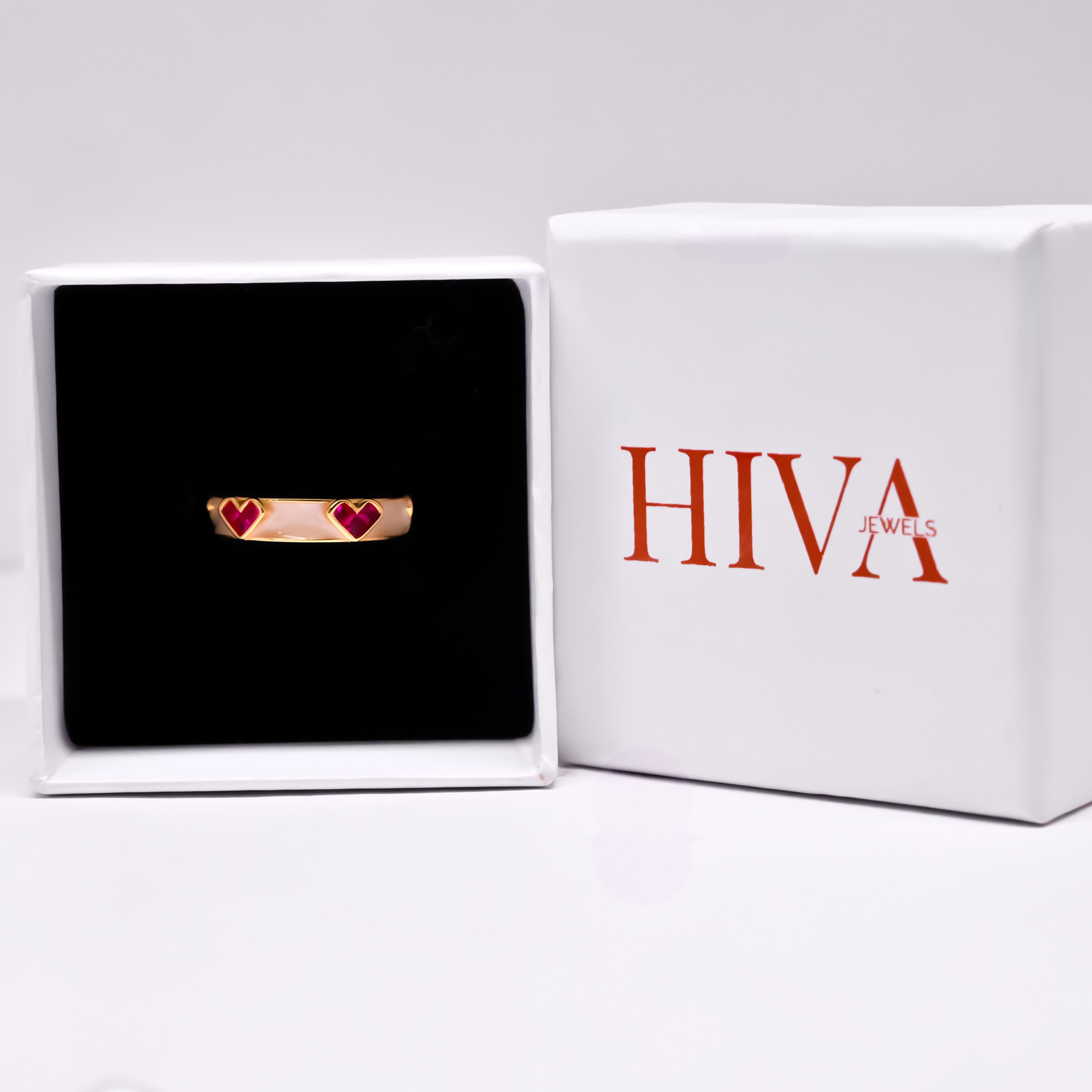 Golden Love Bar Ring