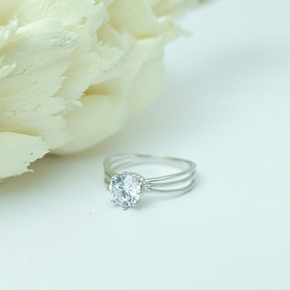 Silver Crown Ring