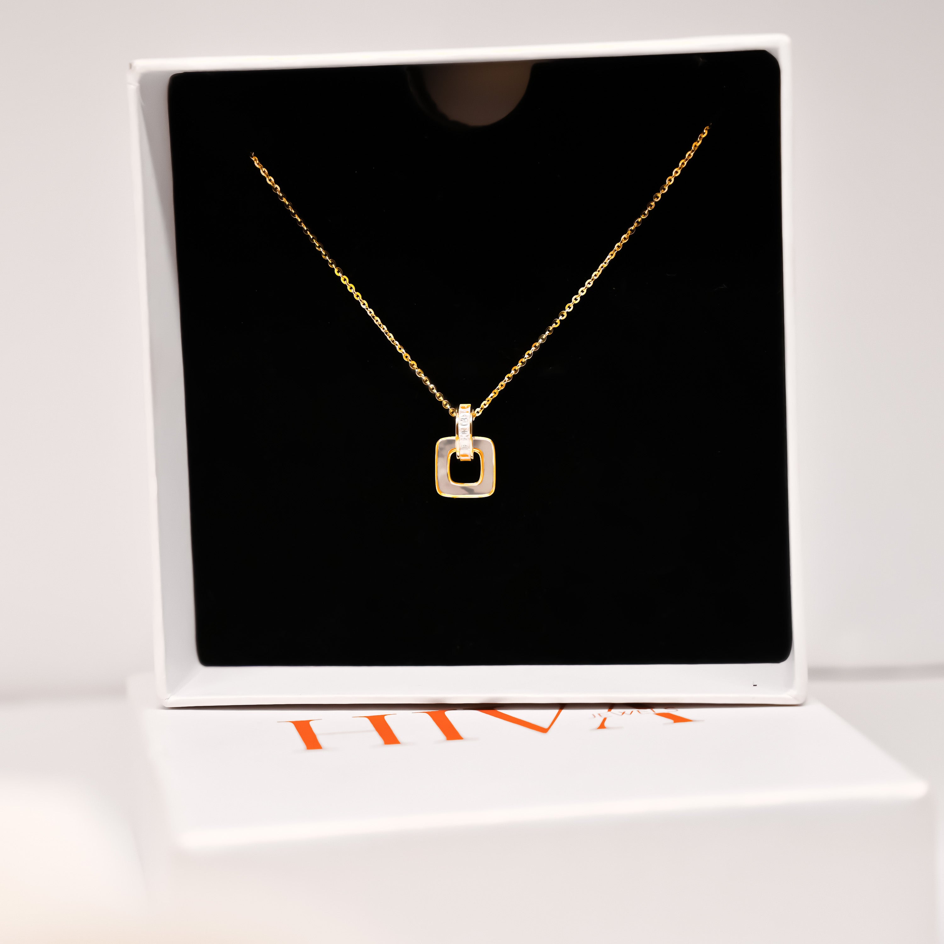 Golden Frame Necklace