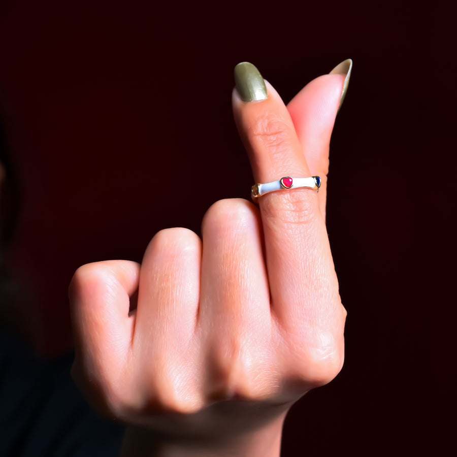 Aurora Enamel Ring