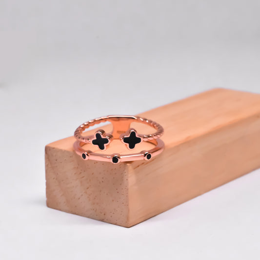 Mini Clover Glow Ring - Rose Gold Plated