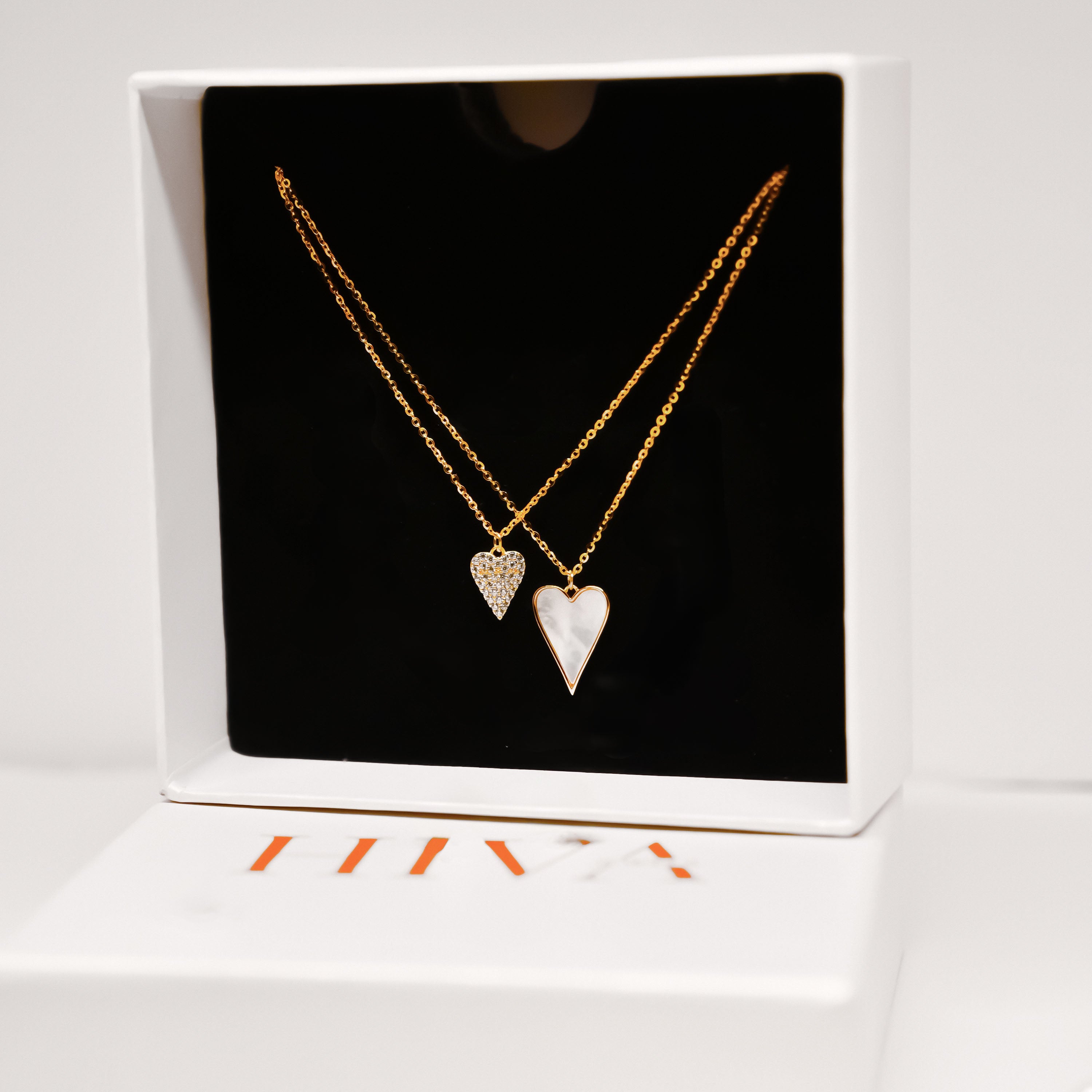 Twin Heart Sparkle Necklace