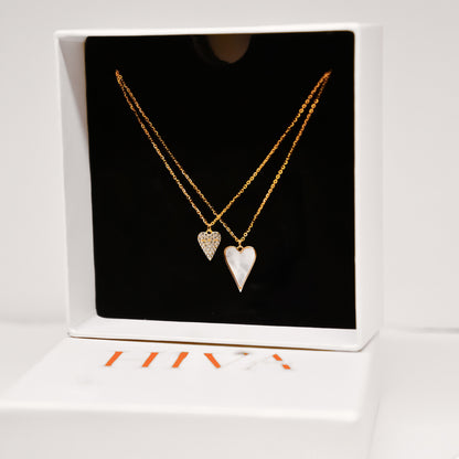 Twin Heart Sparkle Necklace