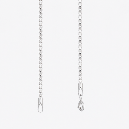 925 Silver Box Link Anklet (Pair)
