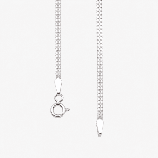 925 Silver Box Chain Anklet (Pair)