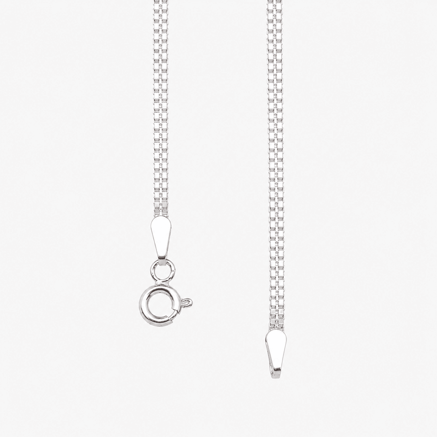 925 Silver Box Chain Anklet (Pair)