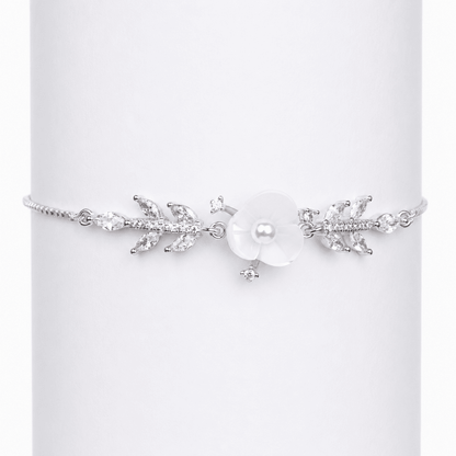 925 Silver Nature’s Charm Flower Bracelet